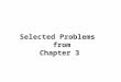 Selected Problems from Chapter 3. 45 o