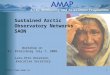1  Sustained Arctic Observatory Networks SAON Workshop on St. Petersburg July 7, 2008. Lars-Otto Reiersen, Executive Secretary