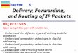 TCP/IP Protocol Suite 1 Chapter 6 Upon completion you will be able to: Delivery, Forwarding, and Routing of IP Packets Understand the different types of
