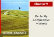 Perfectly Competitive Markets Chapter 9. 2 Chapter Nine Overview 1.Introduction 2.Perfect Competition Defined 3.The Profit Maximization Hypothesis 4.The