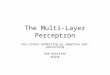 The Multi-Layer Perceptron non-linear modelling by adaptive pre-processing Rob Harrison AC&SE