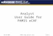05/29/2009 PAMIS eCAF Analyst User GuideSlide 1 Analyst User Guide for PAMIS eCAF