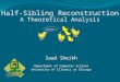 Half-Sibling Reconstruction A Theoretical Analysis Saad Sheikh Department of Computer Science University of Illinois at Chicago Brothers! ? ?