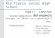 Staff Development Rio Tierra Junior High School  Naomi Johnson  John Murray  Elvia Sanchez  Terry Barber Topic: Concept Attainment Using Deductive
