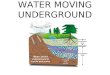 WATER MOVING UNDERGROUND. Fresh Water More than 97% of the Earth’s water is salt water Less than 3% is fresh water, and of this, more than 2/3 is frozen