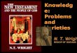 Knowledge: Problems and Varieties N. T. Wright BISHOP OF DURHAM