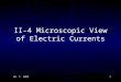 20. 7. 20031 II–4 Microscopic View of Electric Currents
