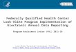 Federally Qualified Health Center Look-Alike Program Implementation of Electronic Annual Data Reporting Program Assistance Letter (PAL) 2011-10 Look-Alike