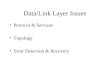 Data/Link Layer Issues Protocol & Services Topology Error Detection & Recovery