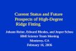 Current Status and Future Prospects of High-Degree Ridge Fitting Johann Reiter, Edward Rhodes, and Jesper Schou HMI Science Team Meeting Monterey, CA February
