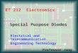 Special Purpose Diodes ET 212 Electronics Electrical and Telecommunication Engineering Technology Professor Jang