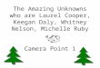 The Amazing Unknowns who are Laurel Cooper, Keegan Daly, Whitney Nelson, Michelle Ruby Camera Point 1