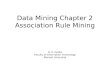 Data Mining Chapter 2 Association Rule Mining G. K. Gupta Faculty of Information Technology Monash University