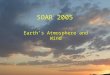 SOAR 2005 Earth’s Atmosphere and Wind. Origin of Planets Coalescence of matter in circumsolar cloud Many Craters Collisions  heat! Molten interior Interior