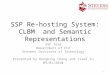 SSP Re-hosting System: CLBM and Semantic Representations SSP Team Department of ECE Stevens Institute of Technology Presented by Hongbing Cheng and Jiadi