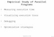 Supplementary Slides S.1 Empirical Study of Parallel Programs Measuring execution time Visualizing execution trace Debugging Optimization strategies