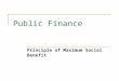 Public Finance Principle of Maximum Social Benefit