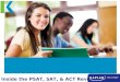 Inside the PSAT, SAT, & ACT Revisions. Test Changes 3 3 2 2 1 1 ACT Updates Your Student Welcome! The Transition Year PSAT & SAT Overhaul