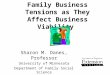 Family Business Tensions as They Affect Business Viability Sharon M. Danes, Professor University of Minnesota Department of Family Social Science
