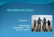 Chapter 7 Becoming Gendered: The Early Years. Today We Will Discuss: I. Entering a gendered society II. Gendering communication in the family III. The