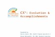 CX 3 : Evolution & Accomplishments Presented by: Valerie Quinn, MEd, Health Program Specialist & Alyssa Ghirardelli, RD, MPH, Research Associate