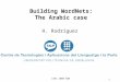 LREC 2008 AWN 1 Building WordNets: The Arabic case H. Rodríguez