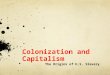 Colonization and Capitalism The Origins of U.S. Slavery