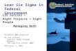 Presented to: By: Date: Federal Aviation Administration Lean Six Sigma in Federal Government LSS Success – Right Projects + Right People Managing Both