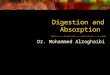 Digestion and Absorption Dr. Mohammed Alzoghaibi