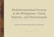 Multidimensional Poverty in the Philippines: Trend, Patterns, and Determinants Geoffrey Ducanes and Arsenio Balisacan