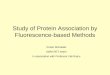 Study of Protein Association by Fluorescence-based Methods Kristin Michalski UWM RET Intern In association with Professor Vali Raicu