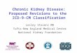 Chronic Kidney Disease: Proposed Revisions to the ICD-9-CM Classification Lesley Stevens MD Tufts-New England Medical Center National Kidney Foundation