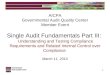 AICPA Governmental Audit Quality Center Member Event Single Audit Fundamentals Part III: Understanding and Testing Compliance Requirements and Related