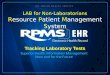 Tracking Laboratory Tests LAB for Non-Laboratorians Resource Patient Management System