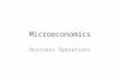 Microeconomics Business Operations. Warm Up What is microeconomics?