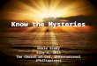 Know the Mysteries Bible Study July 4, 2015 The Church of God, International (Philippines)