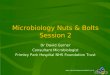 Www.microbiologynutsandbolts.co.uk Microbiology Nuts & Bolts Session 2 Dr David Garner Consultant Microbiologist Frimley Park Hospital NHS Foundation Trust