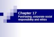 Chapter 17 Purchasing, corporate social responsibility and ethics
