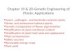 Chapter 19 & 20-Genetic Engineering of Plants: Applications Insect-, pathogen-, and herbicide-resistant plants Stress- and senescence-tolerant plants Genetic