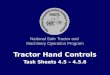 National Safe Tractor and Machinery Operation Program Tractor Hand Controls Task Sheets 4.5 – 4.5.6