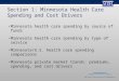1 Section 1: Minnesota Health Care Spending and Cost Drivers Minnesota health care spending by source of funds Minnesota health care spending by type of