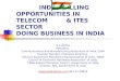 INDIA CALLING OPPORTUNITIES IN TELECOM & ITES SECTOR DOING BUSINESS IN INDIA By N K GOYAL President, Communications and Manufacturing Association of India,