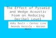The Effect of Pyramid and Wedge Acoustic Foam on Reducing Decibel Level Abby Bault – Center Line Amanda Hercula – Warren Mott