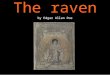The raven by Edgar Allan Poe. Once upon a midnight dreary, while I pondered, weak and weary, Over many a quaint and curious volume of forgotten lore,