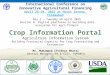 Crop Information Portal Agriculture Information System Building Provincial Capacity for Crop Forecasting and Estimation International Conference on Innovative