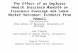The Effect of an Employer Health Insurance Mandate on Insurance Coverage and Labor Market Outcomes: Evidence from Hawaii Tom Buchmueller Ross School of