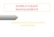 SUPPLY CHAIN MANAGEMENT INTRIDUCTION TO SUPPLY CHAIN MANAGEMENT CHAPTER 1