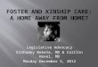 Legislative Advocacy ElShadey Bekele, MD & Caitlin Haxel, MD Monday December 3, 2012