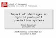 Impact of shortages on hybrid push-pull production systems Paulo Gonçalves (paulog@mit.edu) ISCM meeting– Cambridge, MA December 4, 2002 Sloan School of