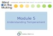Module 5 Understanding Temperament. Mind in the Making: Review of key concepts 1.What makes learning memorable? 2.Essential connections, dance of being
